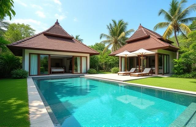 Exterior view of Villa Serenity with large private pool